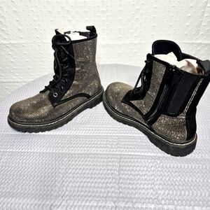 Torrid Black and Silver Ankle Boots